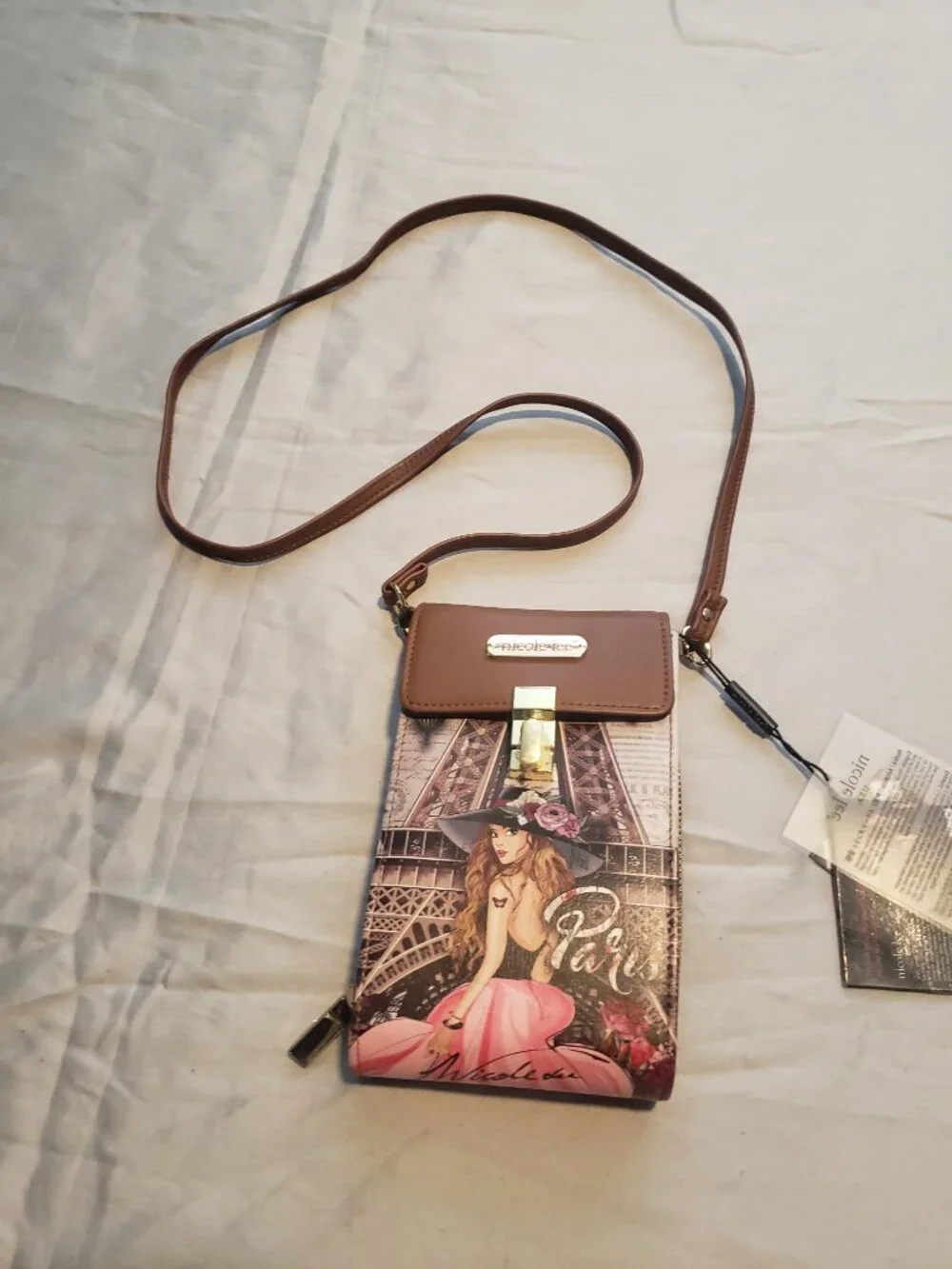 NWT Nicole Lee Vivian Dreams Paris Mini Crossbody Phone Bag
